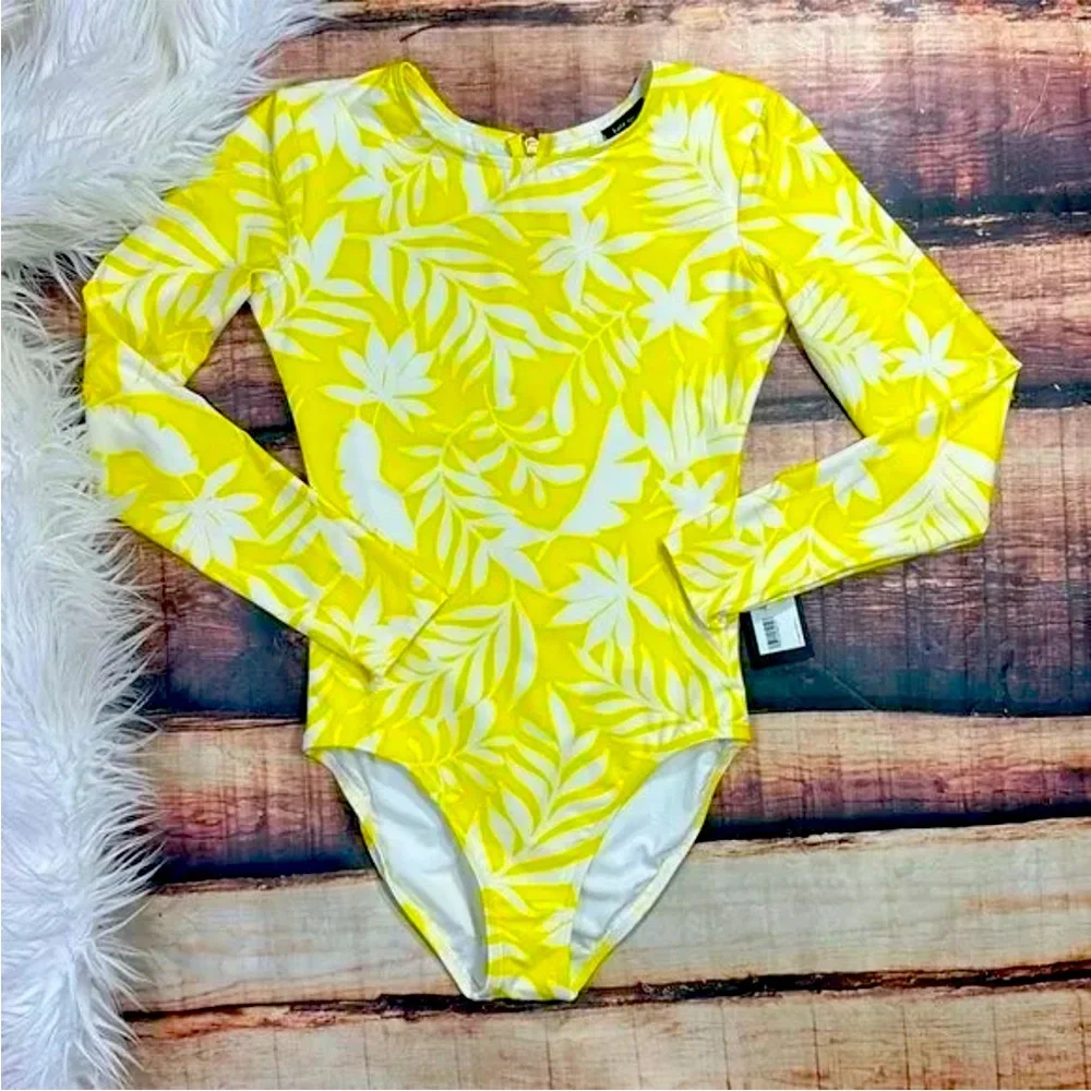 Kate Spade Long Sleeve One Piece Swim Suit Rash Guard Paddle Bathing Suit
